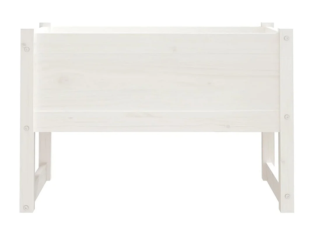 Jardinière bac lit surélevé bois blanche 78 x 40 x 52 cm 02_0037854