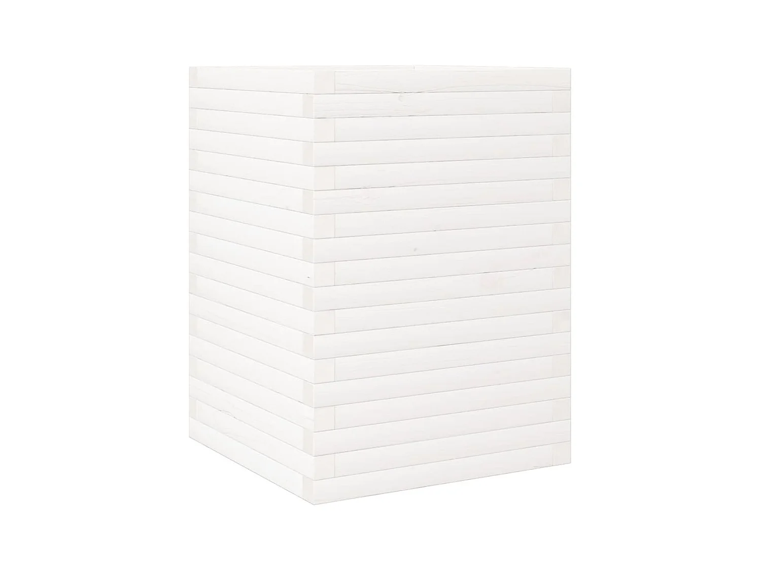 Jardinière bac lit surélevé bois blanche 50 x 50 x 68.5 cm 02_0037670