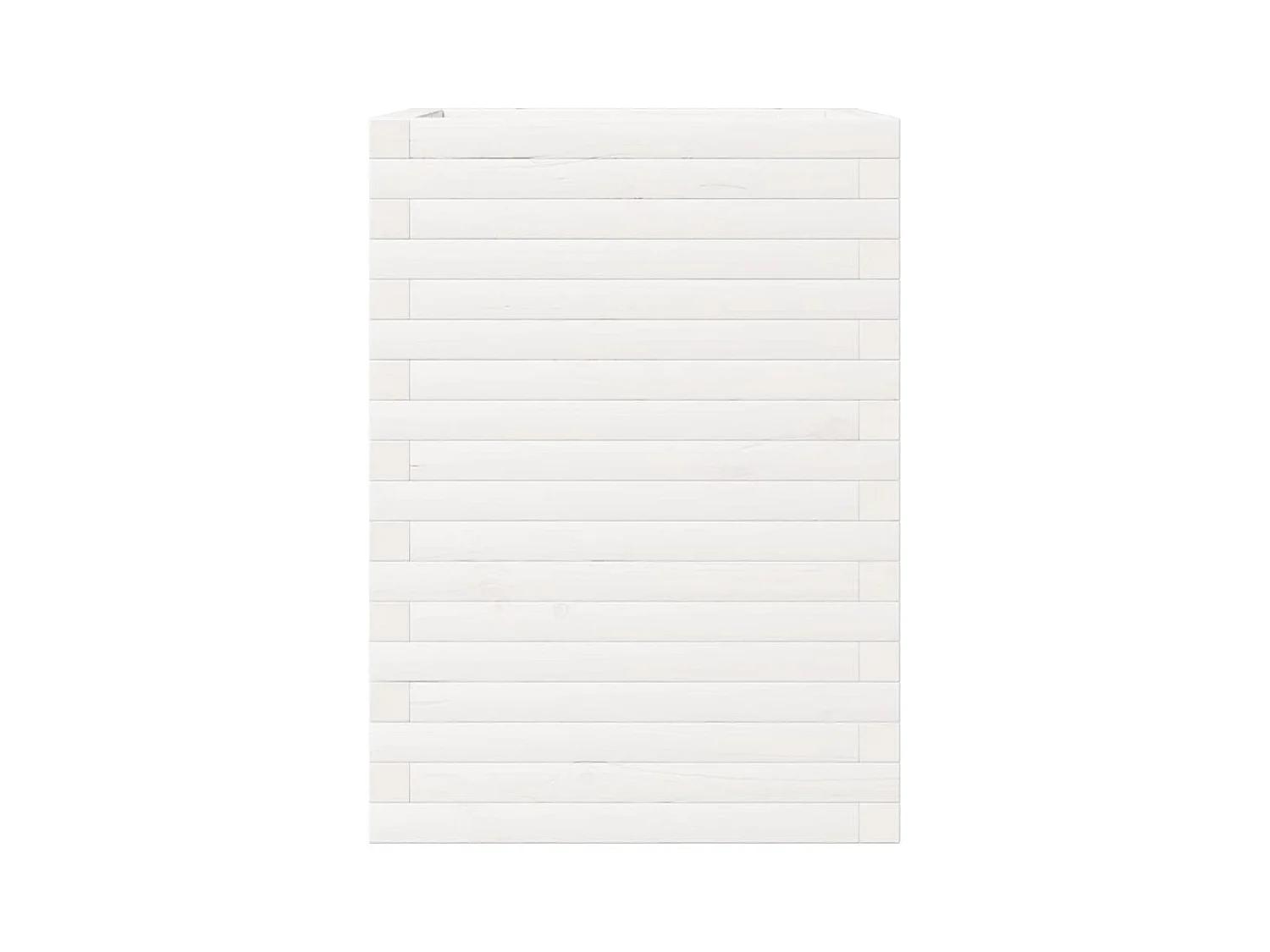 Jardinière bac lit surélevé bois blanche 50 x 50 x 68.5 cm 02_0037670