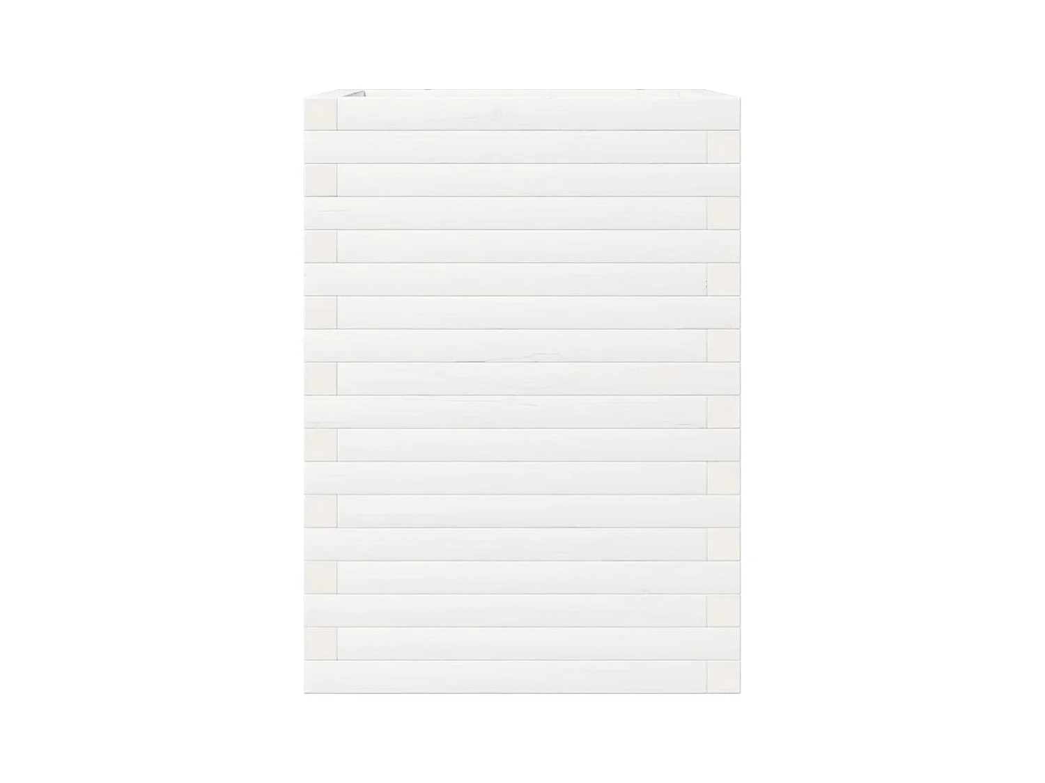 Jardinière bac lit surélevé bois blanche 50 x 50 x 68.5 cm 02_0037670