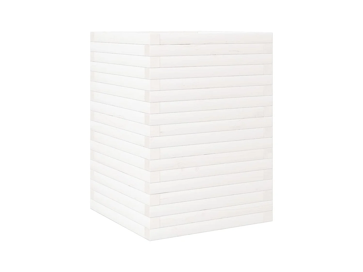 Jardinière bac lit surélevé bois blanche 50 x 50 x 68.5 cm 02_0037670