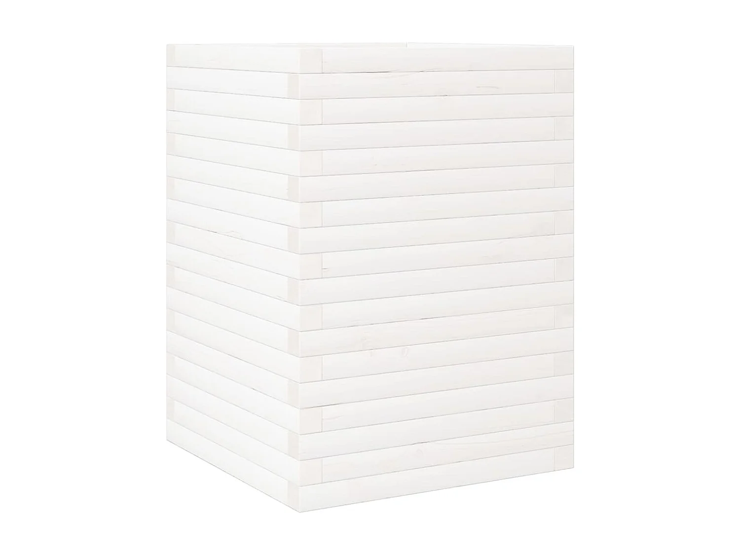 Vassoio per fioriera aiuola rialzata piante fiori terrazza giardino 50 x 50 x 68,5 cm legno di pino massiccio bianco 02_0037670