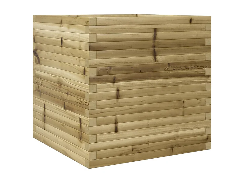 Bandeja para plantas canteiro elevado plantas flores terraço jardim 70 x 70 x 68,5 cm madeira de pinho impregnada marrom 02_0037829