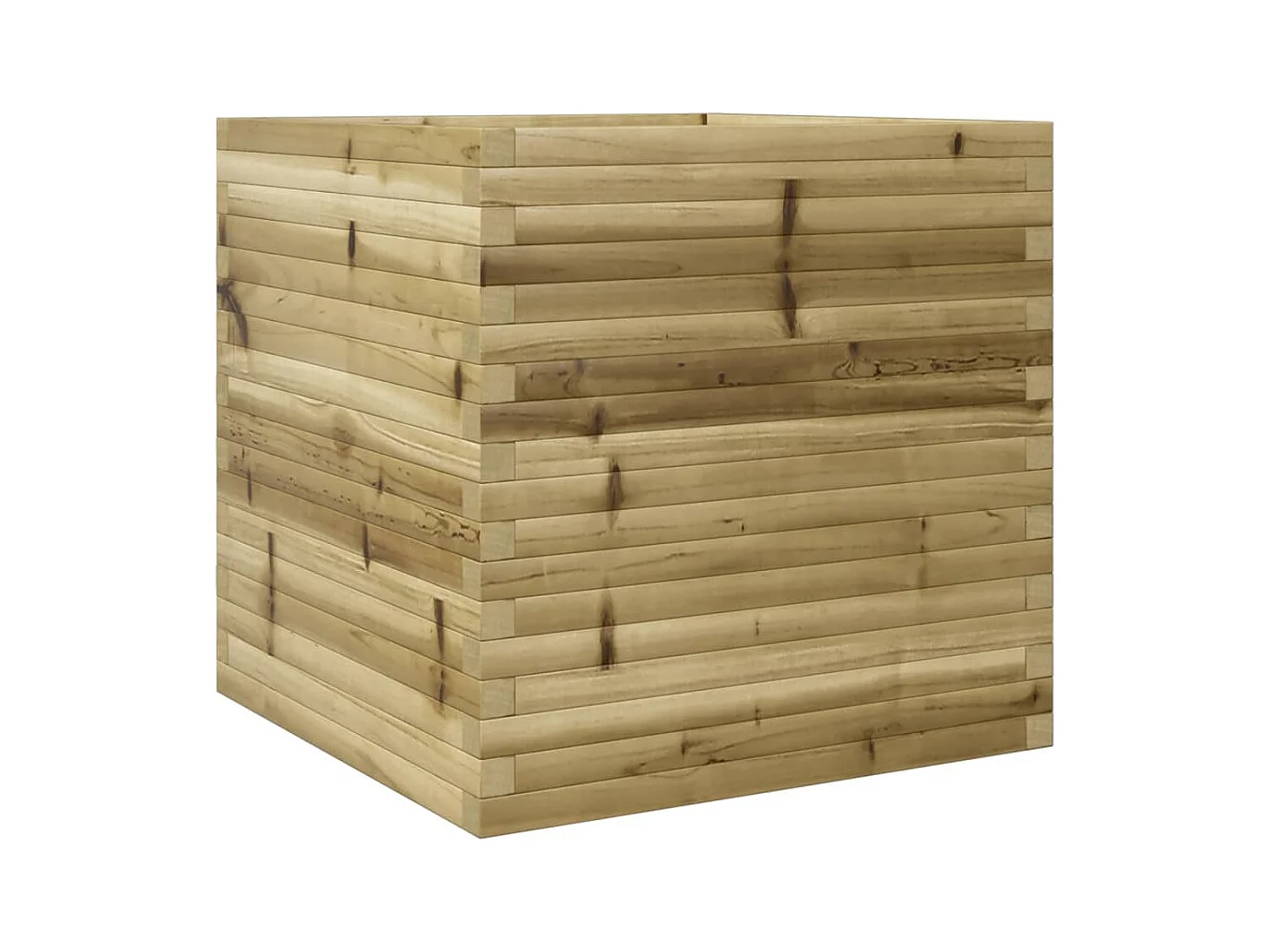 Vassoio per fioriera aiuola rialzata piante fiori terrazza giardino 70 x 70 x 68,5 cm legno di pino impregnato marrone 02_0037829