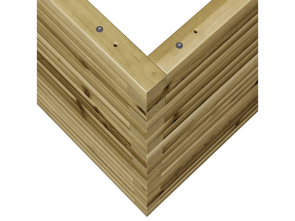 Vassoio per fioriera aiuola rialzata piante fiori terrazza giardino 70 x 70 x 68,5 cm legno di pino impregnato marrone 02_0037829