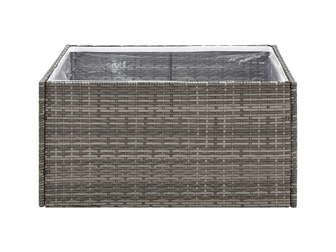 Jardinière bac lit surélevé résine grise 80 x 80 x 40 cm 02_0037908