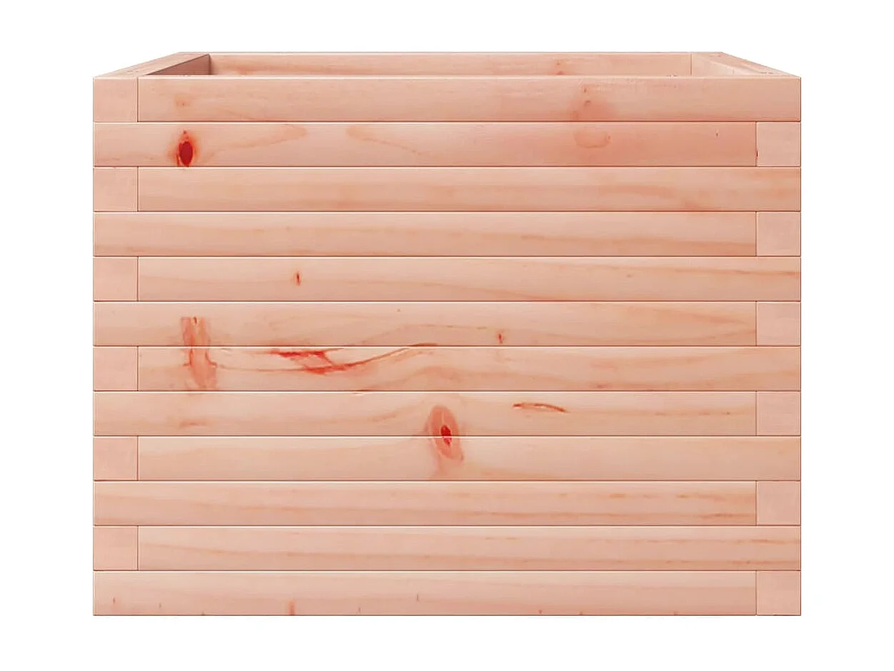 Jardinera elevada para plantas y flores terraza/jardín 60 x 60 x 46 cm madera maciza de abeto Douglas marrón 02_0037714