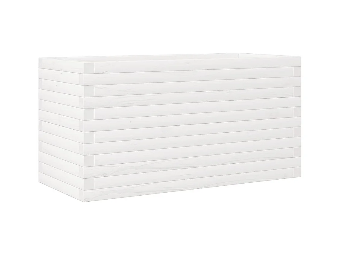 Jardinière bac lit surélevé bois blanche 90 x 40 x 46 cm 02_0037981