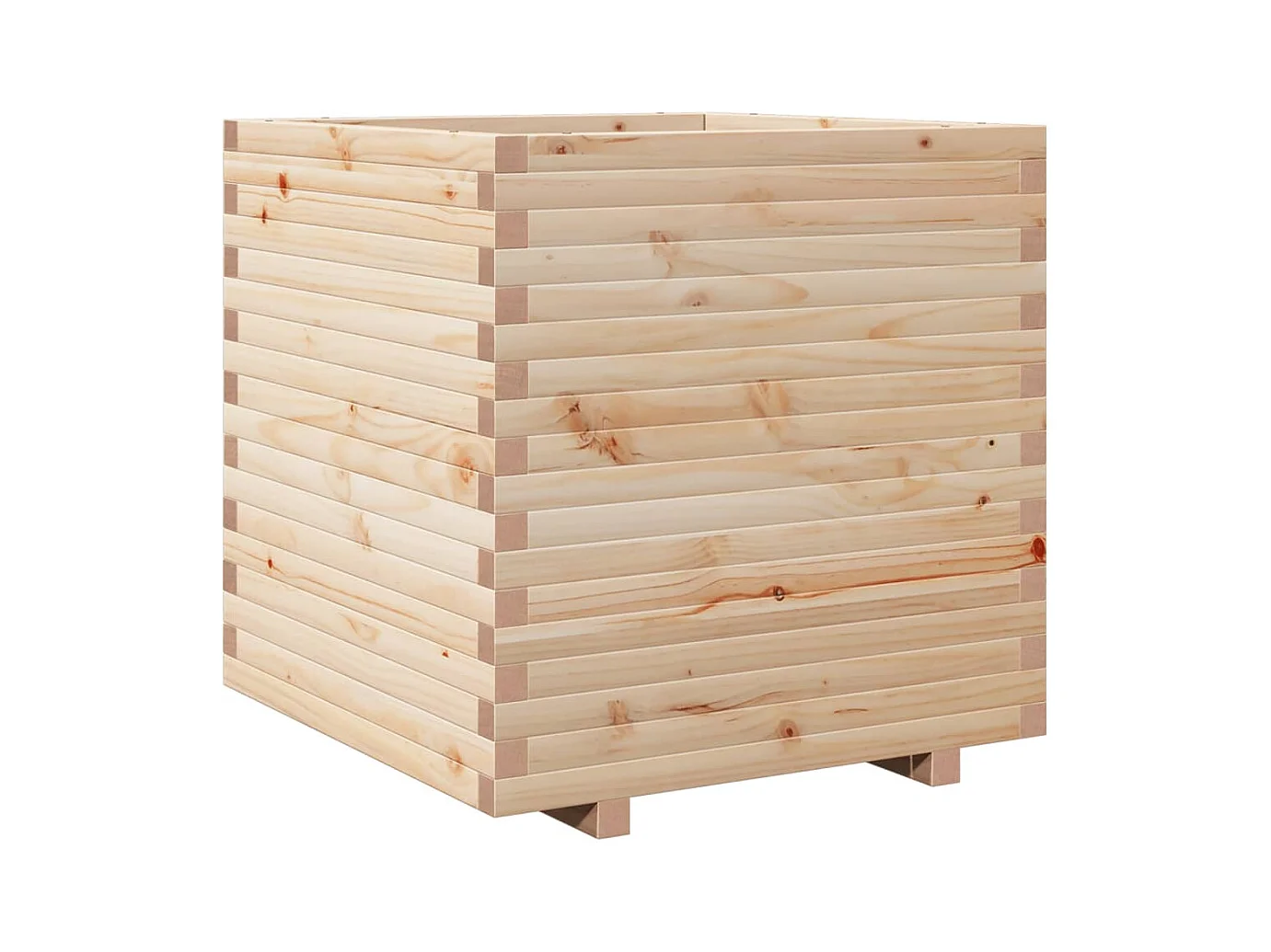 Jardinière bac lit surélevé bois marron 70 x 70 x 72 cm 02_0037837