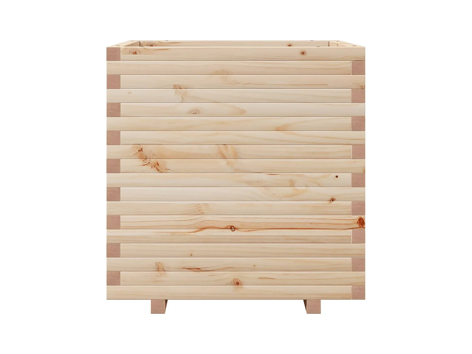 Jardinière bac lit surélevé bois marron 70 x 70 x 72 cm 02_0037837