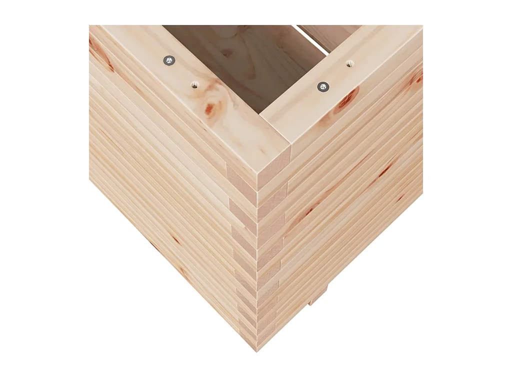 Jardinière bac lit surélevé bois marron 70 x 70 x 72 cm 02_0037837