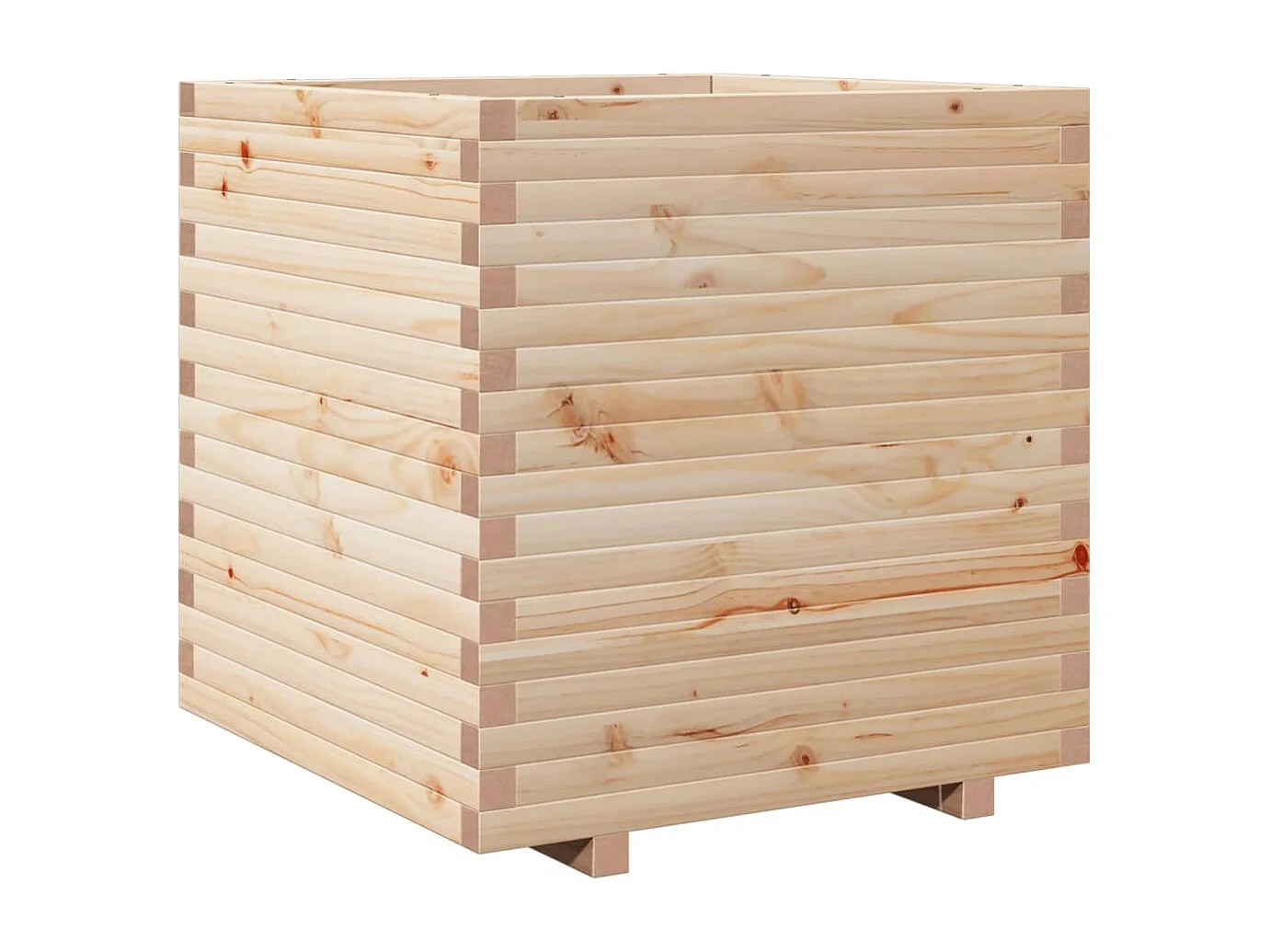 Vassoio per fioriera aiuola rialzata piante fiori terrazza giardino 70 x 70 x 72 cm legno di pino massiccio marrone 02_0037837