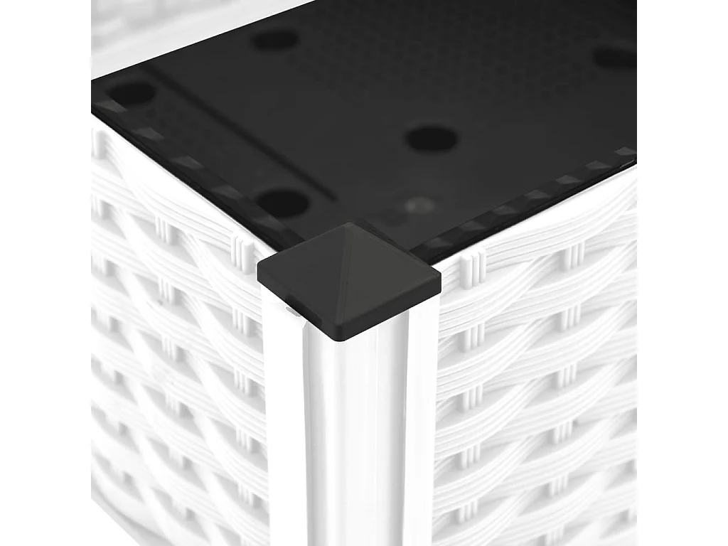 Vassoio per fioriera aiuola rialzata piante fiori terrazza giardino 160 x 40 x 23 cm polipropilene bianco 02_0039212