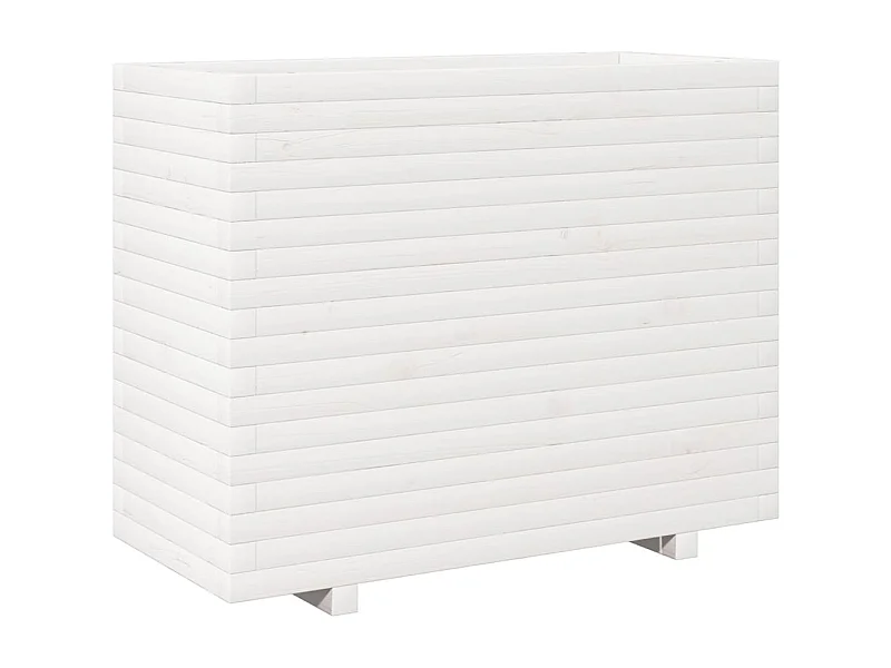 Jardinière bac lit surélevé bois blanche 90 x 40 x 72.5 cm 02_0037999