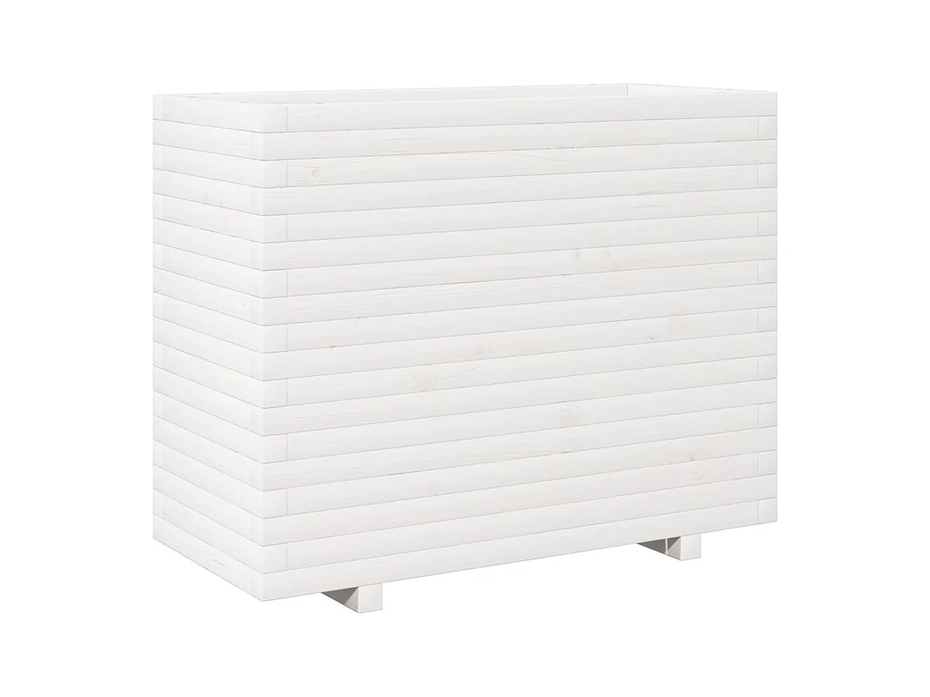 Jardinière bac lit surélevé bois blanche 90 x 40 x 72.5 cm 02_0037999