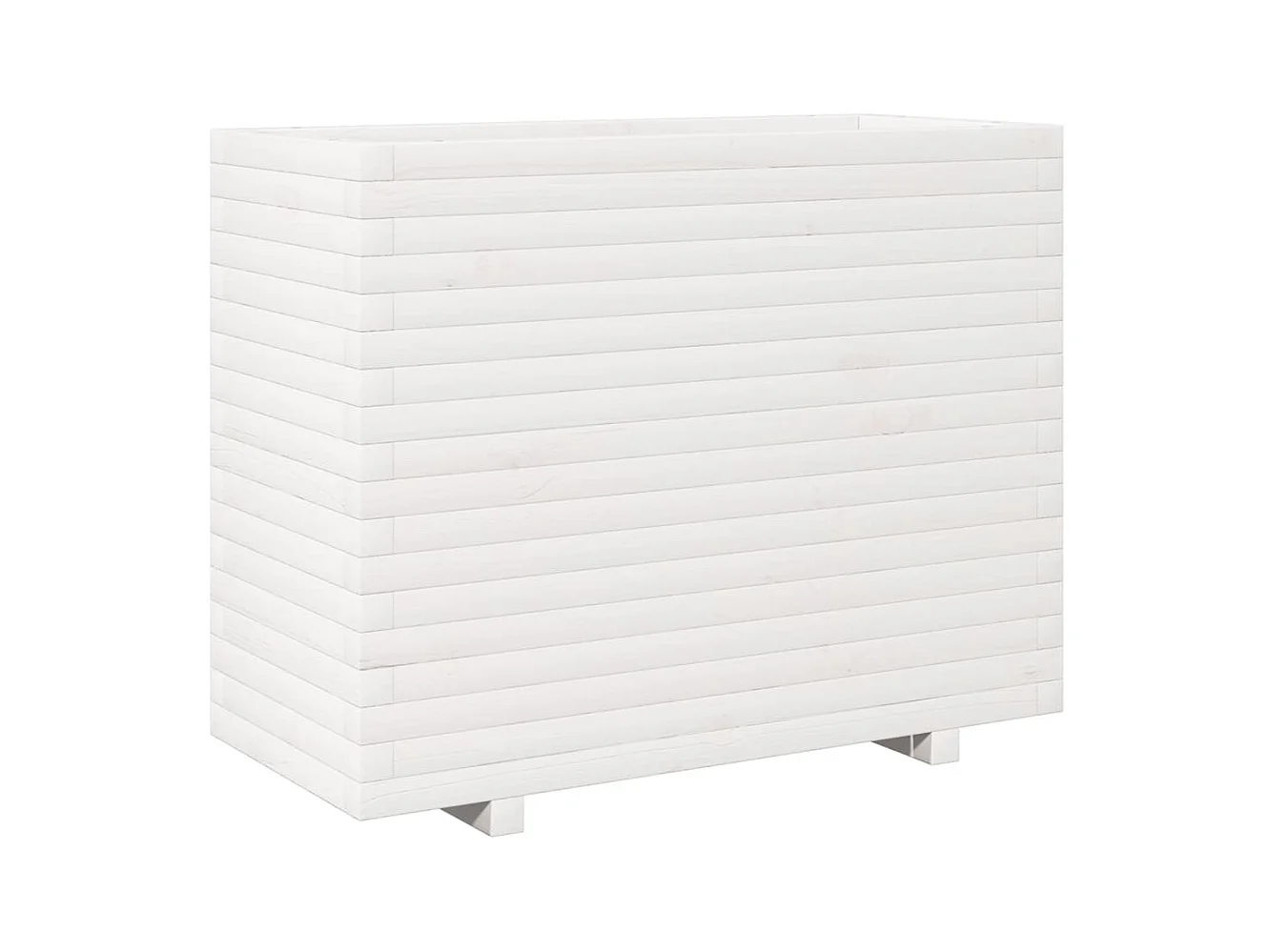 Jardinière bac lit surélevé bois blanche 90 x 40 x 72.5 cm 02_0037999