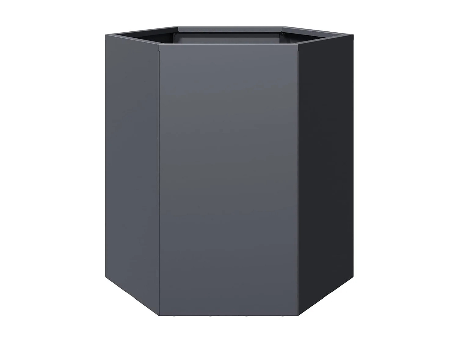 Macetero arriate elevado plantas flores jardín terrazas juego de 2 hexágono 46 x 40 x 45 cm acero antracita 02_0039072