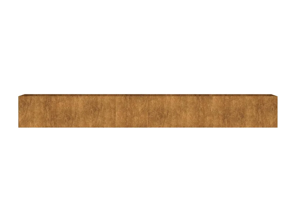 Jardineira canteiro elevado plantas flores terraço jardim 360 x 40 x 40 cm aço corten castanho 02_0039437