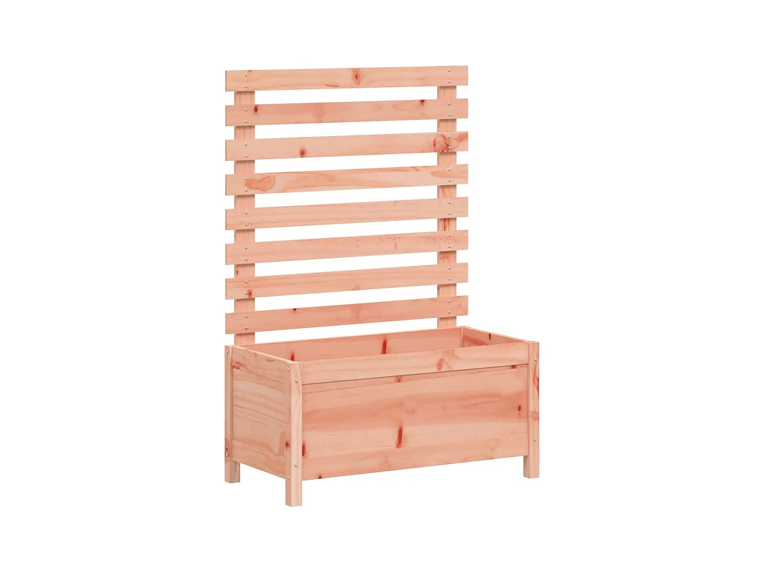Vassoio per fioriera aiuola rialzata piante fiori terrazza giardino con supporto 79 x 39,5 x 114 cm legno massello marrone douglas 02_0038219