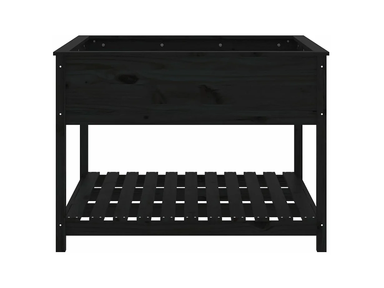 Jardinière bac lit surélevé bois marron 111.5 x 111.5 x 81 cm 02_0038614