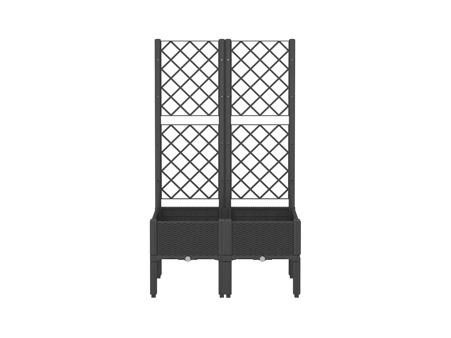 Jardinière bac lit surélevé noire 80 x 40 x 142 cm 02_0038312