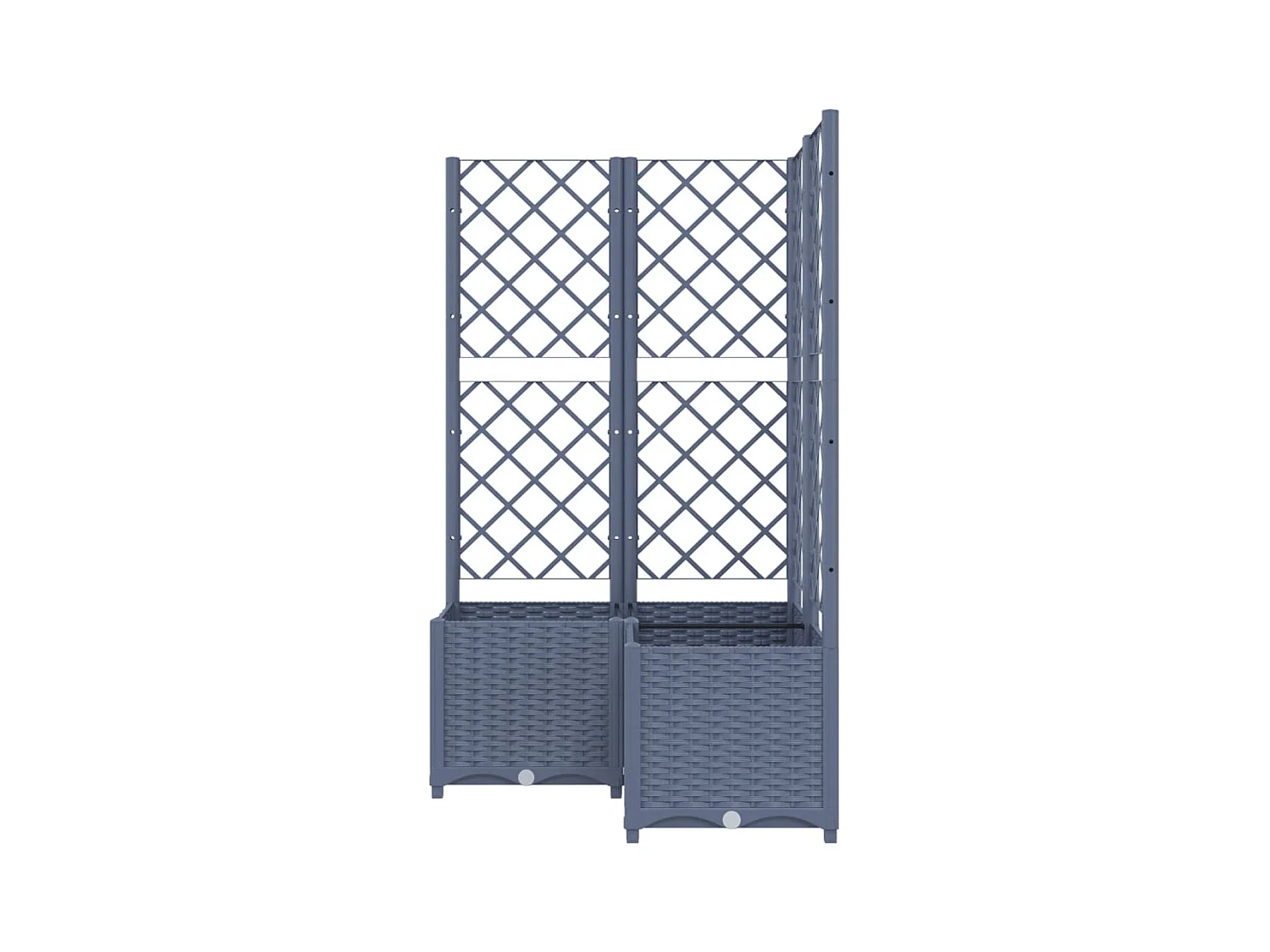 Jardinière bac lit surélevé grise 80 x 80 x 136 cm 02_0038318