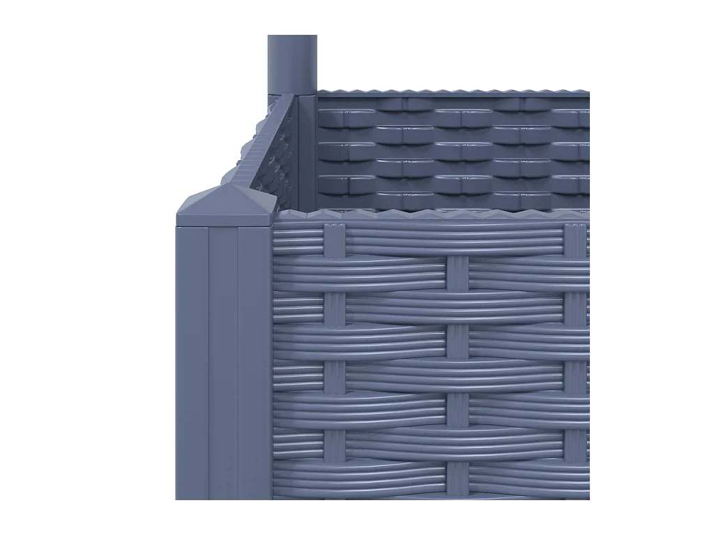 Jardinière bac lit surélevé grise 80 x 80 x 136 cm 02_0038318