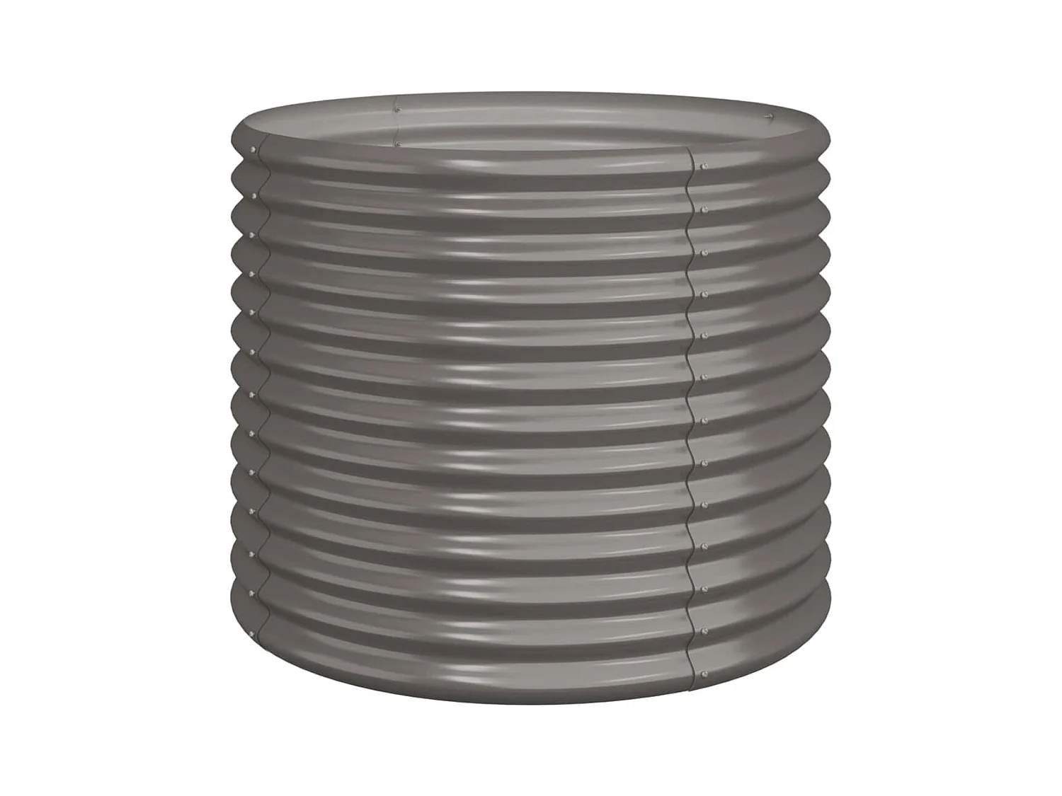 Jardinière bac lit surélevé grise 80 x 80 x 68 cm 02_0038579