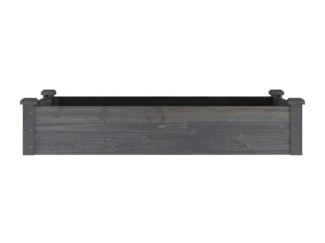 Jardinière bac lit surélevé bois marron 120 x 60 x 25 cm 02_0039838