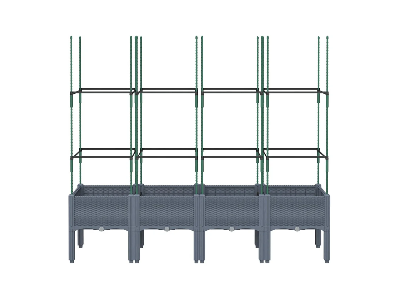 Jardinière bac lit surélevé grise 160 x 40 x 142 cm 02_0038271