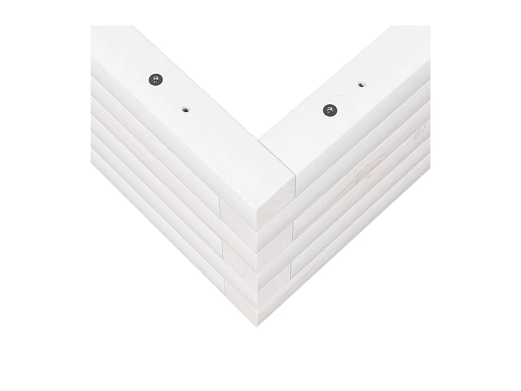 Jardinière bac lit surélevé bois blanche 50 x 50 x 23 cm 02_0037629