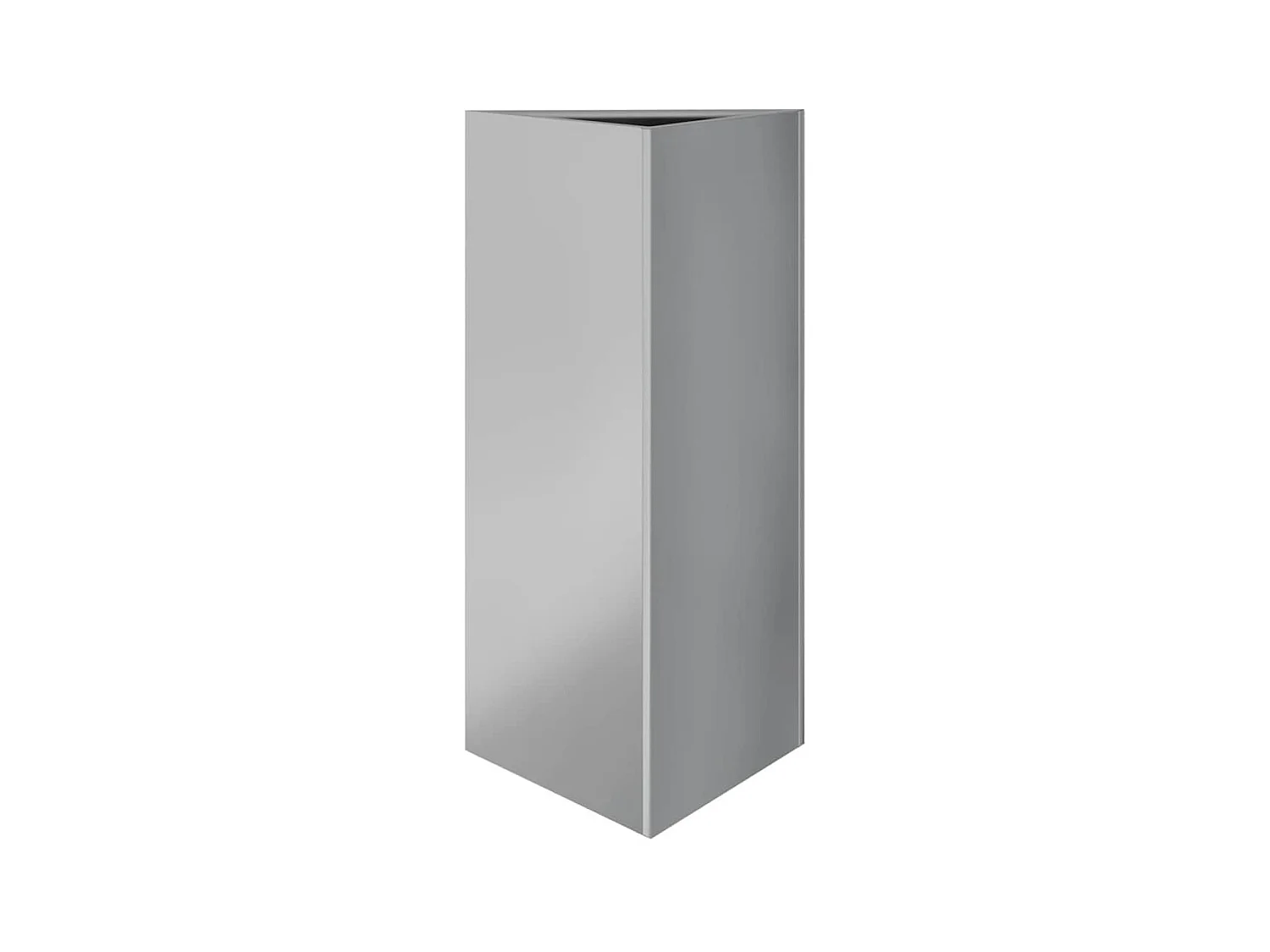 Bandeja para plantador canteiro elevado plantas flores terraço jardim triangular 40 x 34,5 x 70 cm aço galvanizado Prata 02_0038812