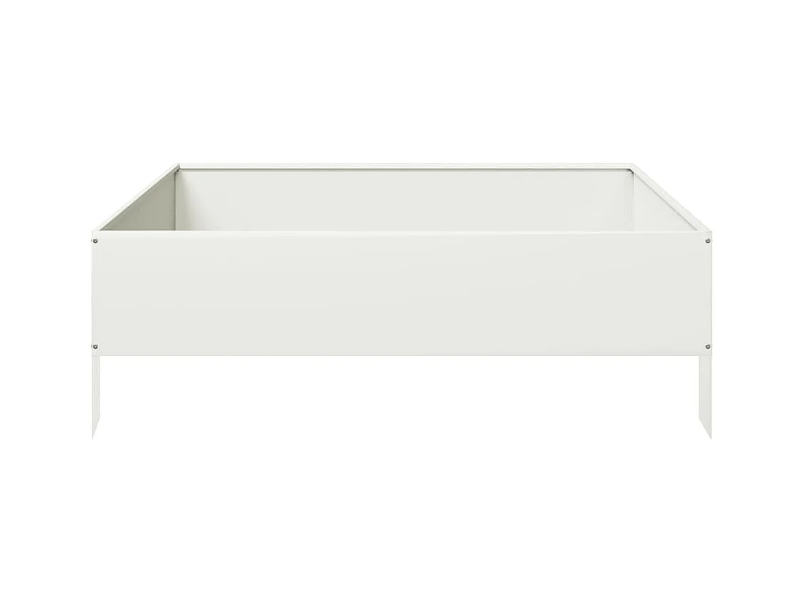 Jardinière bac lit surélevé blanche 100 x 100 x 33.5 cm 02_0039281