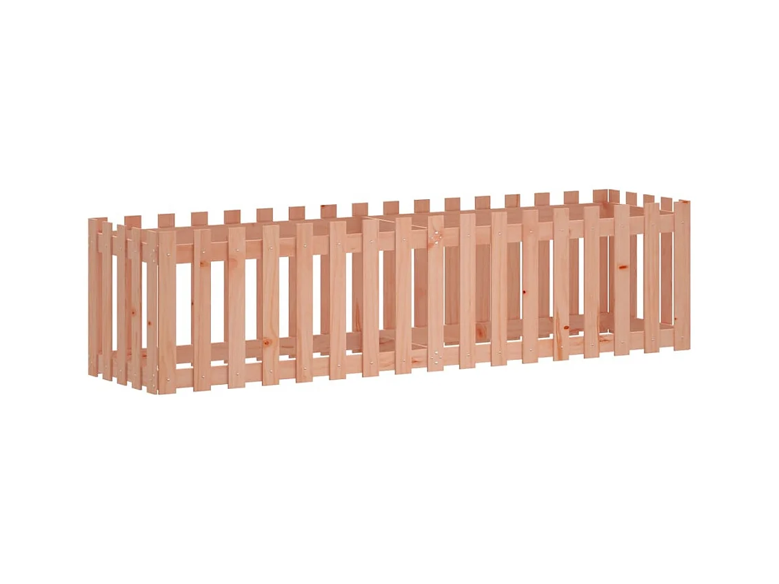 Vassoio per fioriera aiuola rialzata piante fiori terrazza giardino recinzione design legno massello douglas marrone 02_0039829