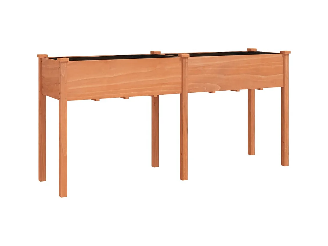 Jardinière bac lit surélevé bois marron 161 x 45 x 76 cm 02_0038125