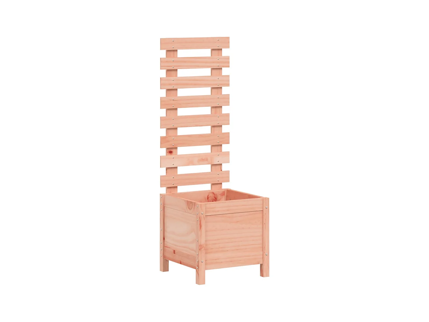 Vassoio per fioriera aiuola rialzata piante fiori terrazza giardino con supporto 39 x 39,5 x 114 cm legno massello douglas marrone 02_0038216