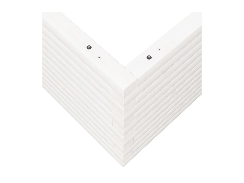 Jardinière bac lit surélevé bois blanche 100 x 100 x 46 cm 02_0037259