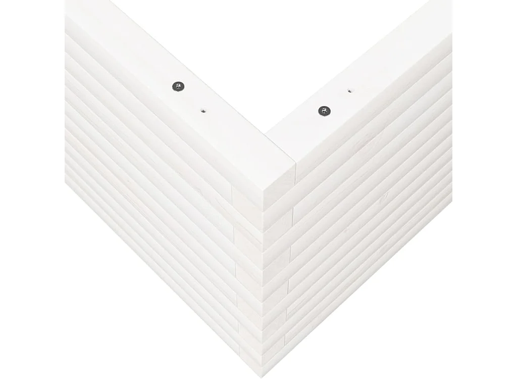 Macetero bancal elevado plantas flores terraza jardín 100 x 100 x 46 cm madera maciza de pino blanco 02_0037259