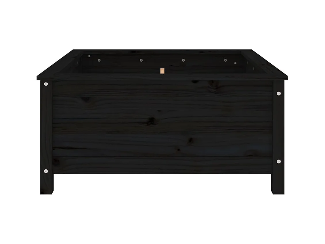 Jardinière bac lit surélevé bois marron 82.5 x 82.5 x 39 cm 02_0037946