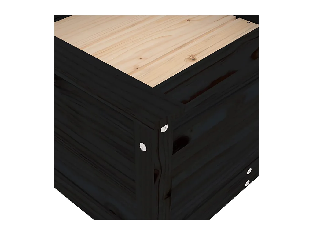 Jardinière bac lit surélevé bois marron 82.5 x 82.5 x 39 cm 02_0037946