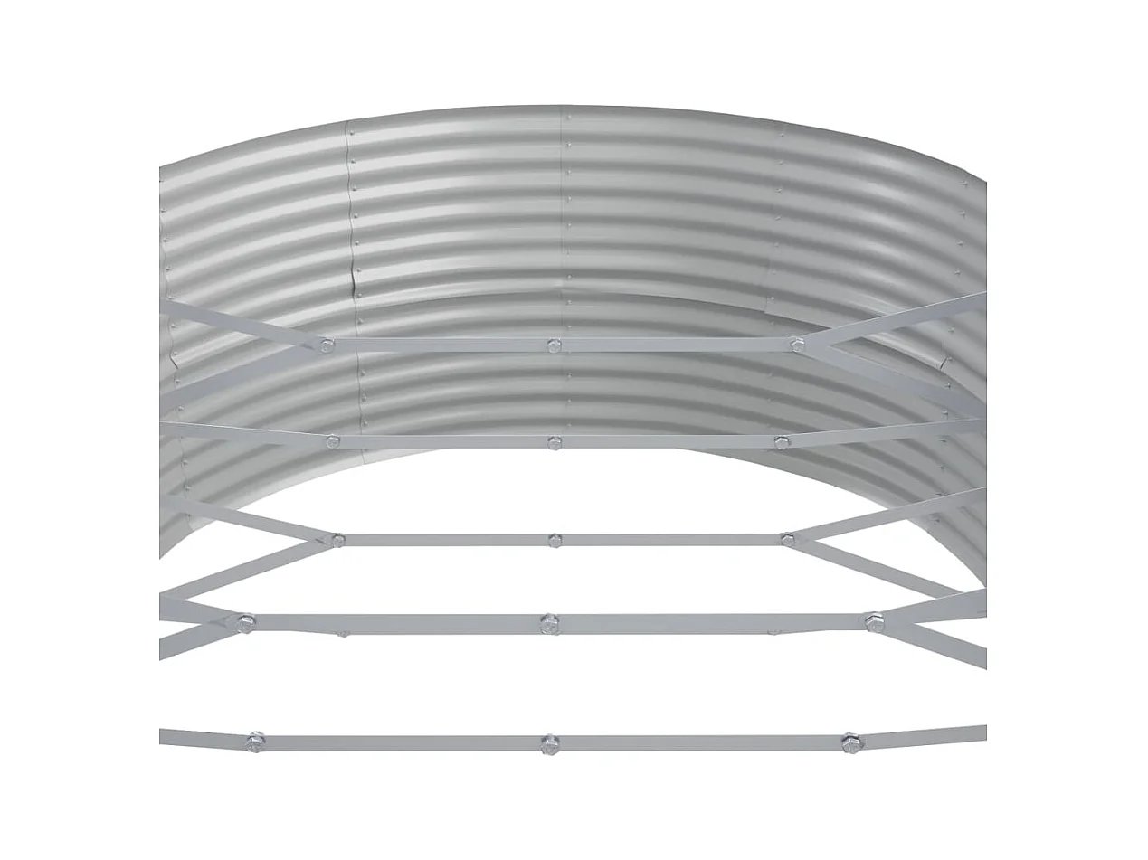 Jardinière bac lit surélevé argenté 544 x 100 x 36 cm 02_0039713