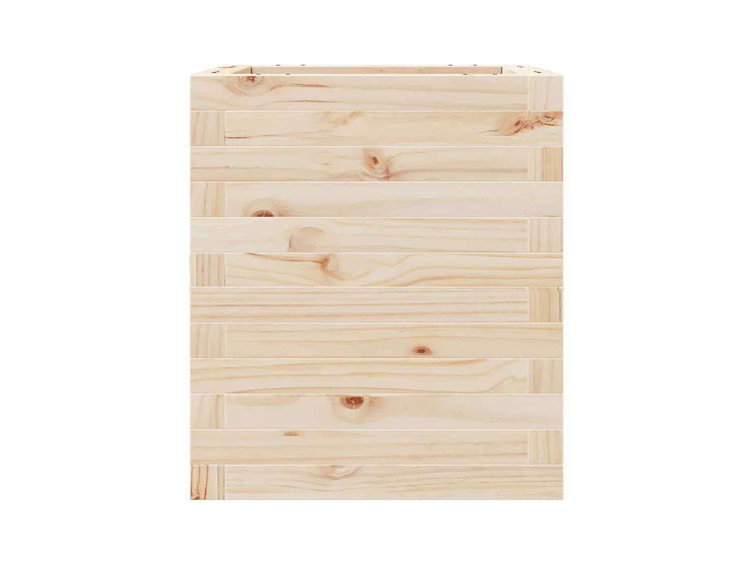 Macetero bancal elevado plantas flores terraza jardín 40 x 40 x 46 cm madera maciza de pino marrón 02_0037562