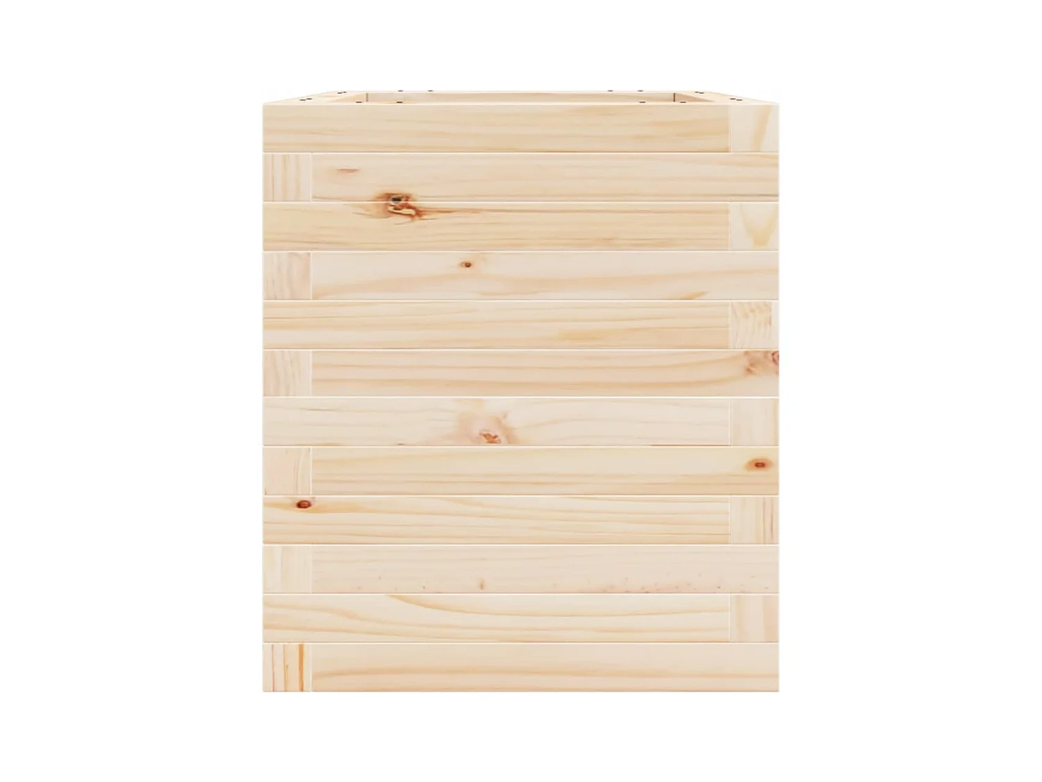 Macetero bancal elevado plantas flores terraza jardín 40 x 40 x 46 cm madera maciza de pino marrón 02_0037562