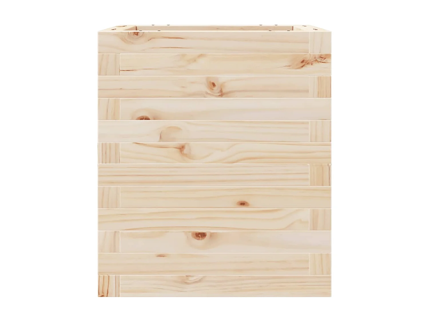 Vassoio per fioriera aiuola rialzata piante fiori terrazza giardino 40 x 40 x 46 cm legno di pino massiccio marrone 02_0037562