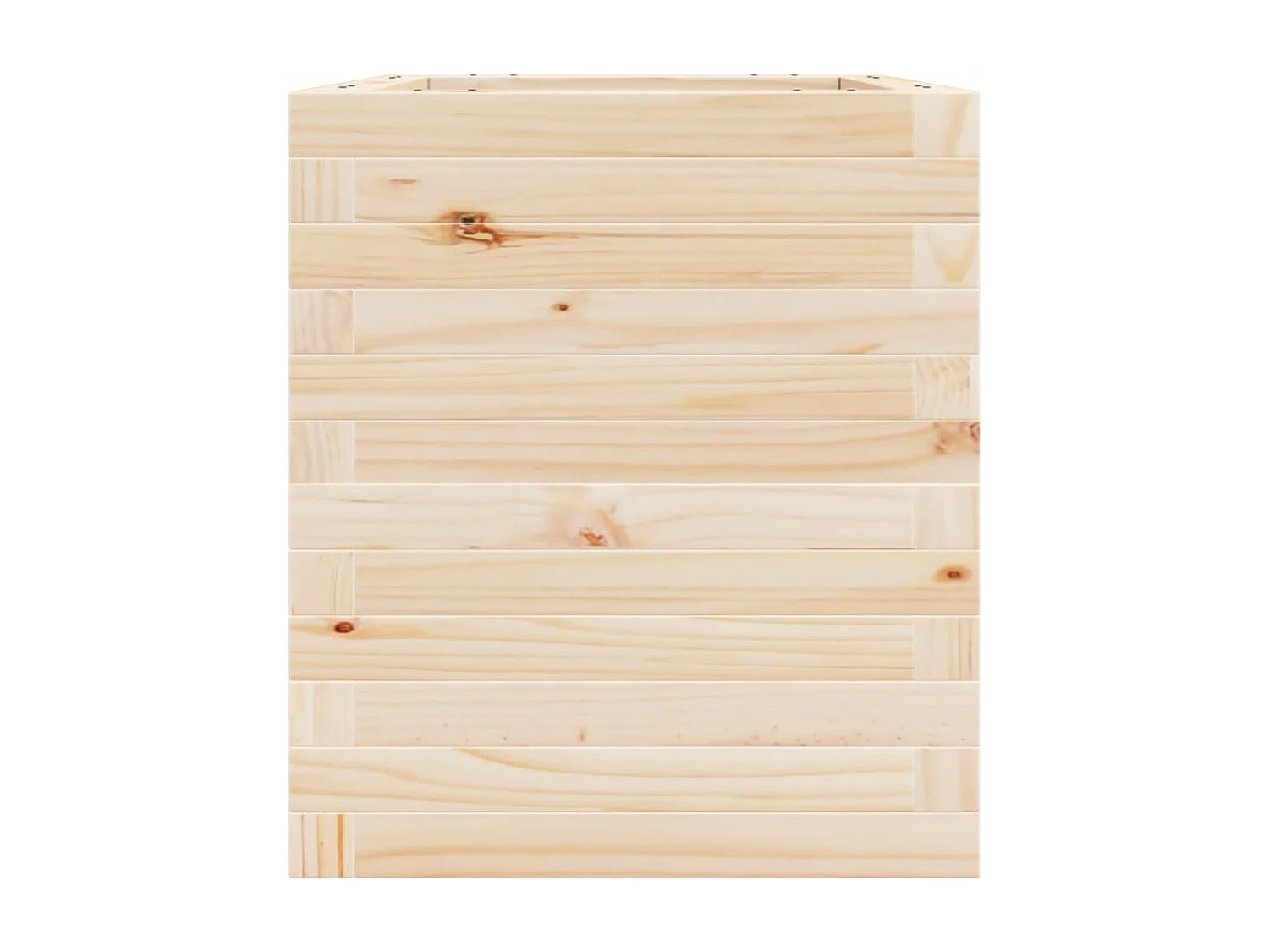 Vassoio per fioriera aiuola rialzata piante fiori terrazza giardino 40 x 40 x 46 cm legno di pino massiccio marrone 02_0037562