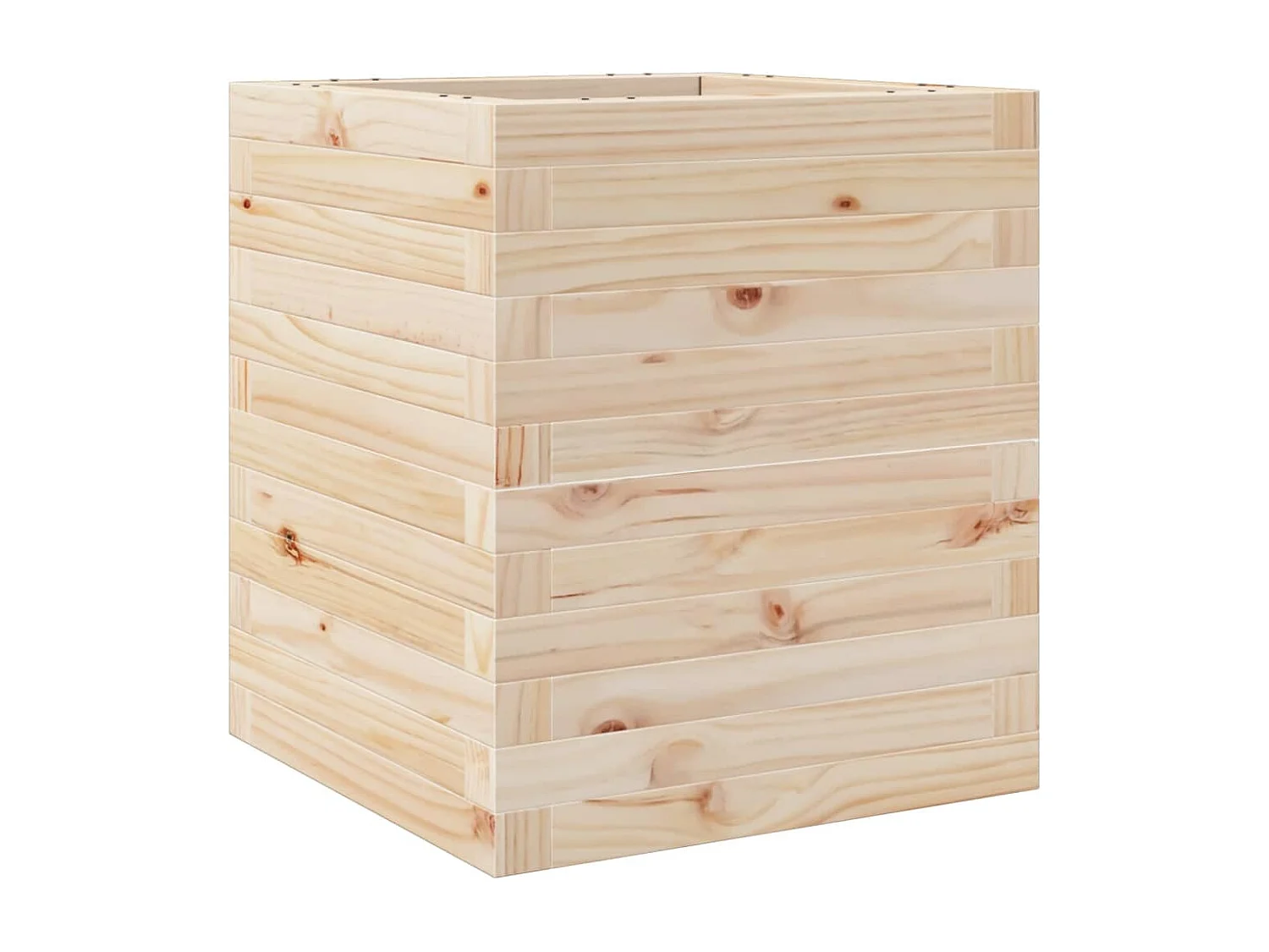 Vassoio per fioriera aiuola rialzata piante fiori terrazza giardino 40 x 40 x 46 cm legno di pino massiccio marrone 02_0037562