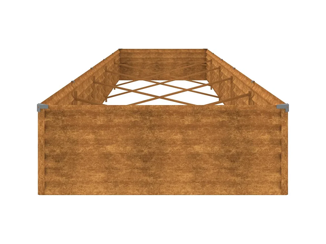 Jardinière bac lit surélevé marron 482 x 100 x 36 cm 02_0039454