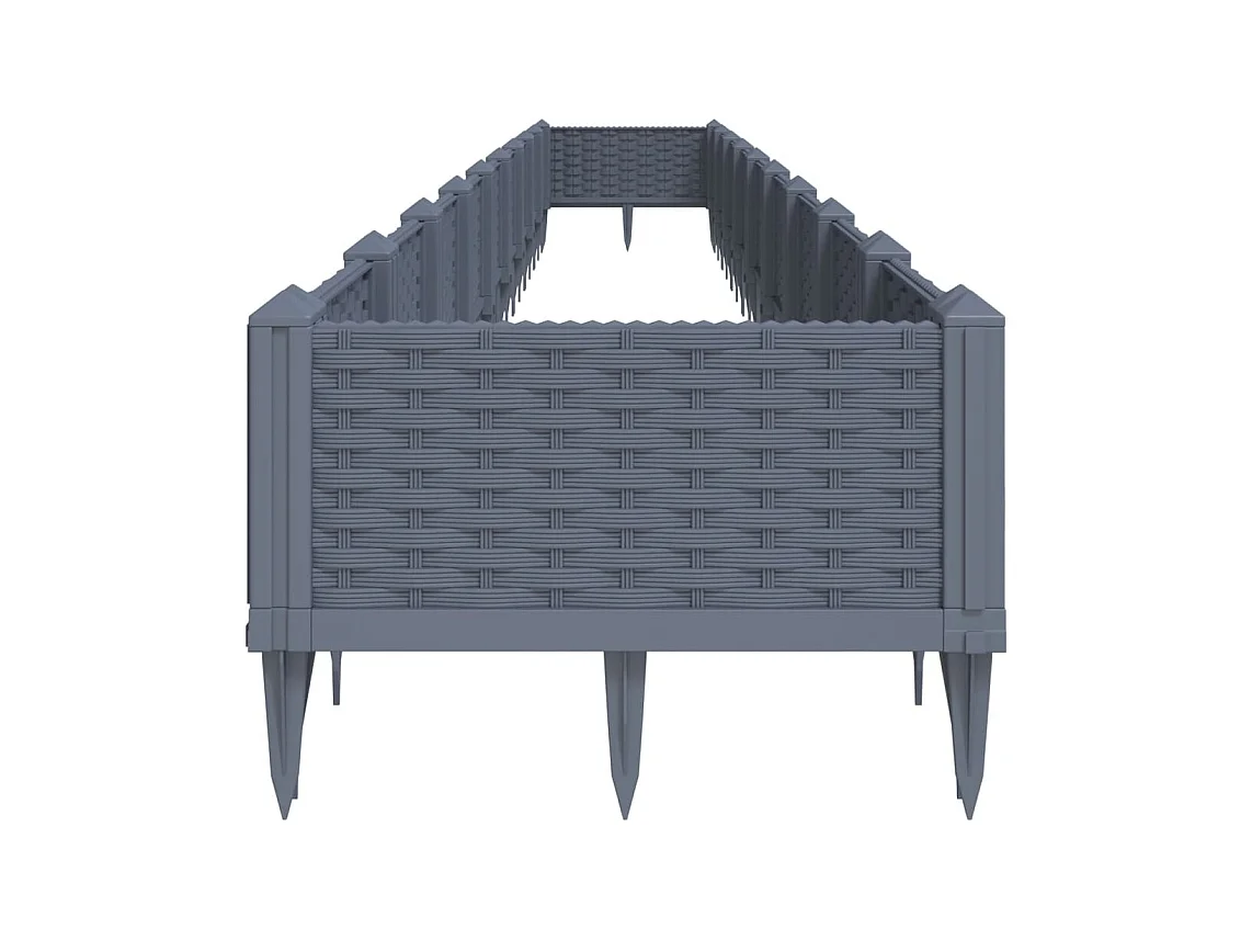 Jardinière bac lit surélevé grise 362 x 5 x 42 cm 02_0038190