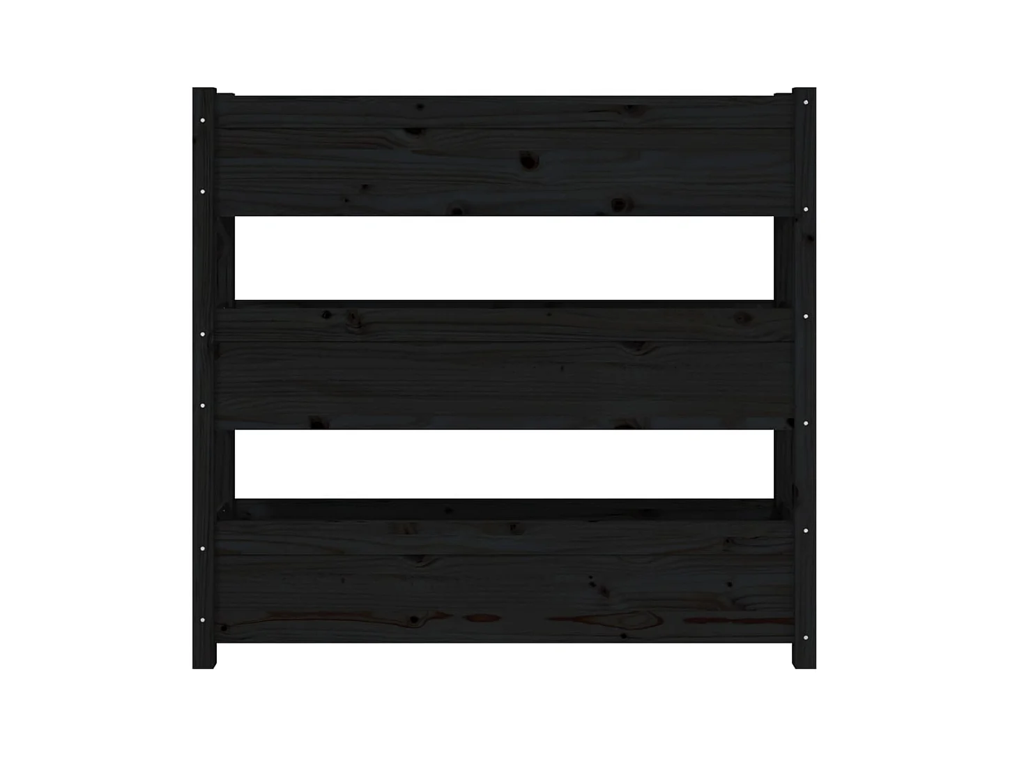 Vassoio per fioriera aiuola rialzata piante fiori terrazza giardino 112 x 25 x 104,5 cm legno massiccio di pino nero 02_0037397