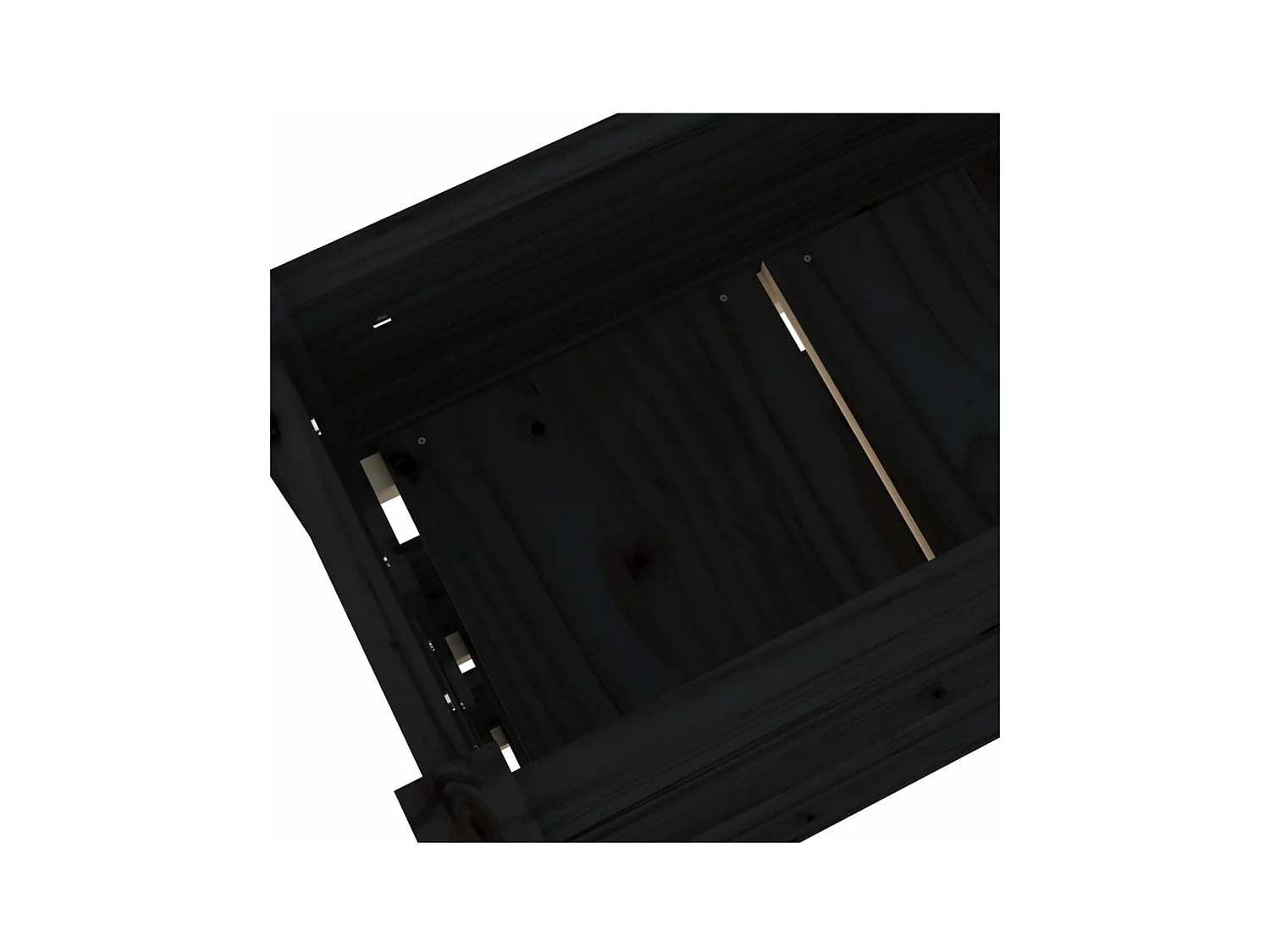 Vassoio per fioriera aiuola rialzata piante fiori terrazza giardino 112 x 25 x 104,5 cm legno massiccio di pino nero 02_0037397